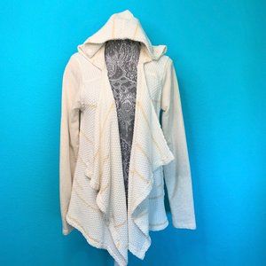 Lucky Brand Hooded Waterfall Open Front Cardigan